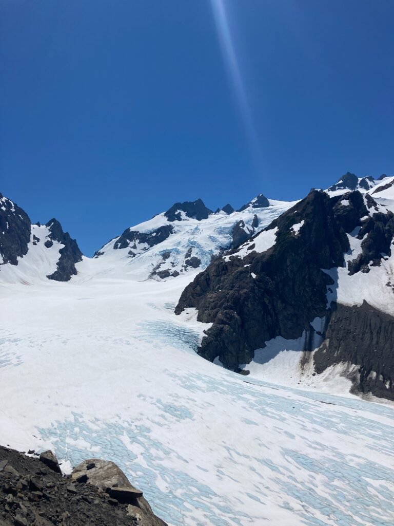 Blue Glacier on Mt Olympic, the best backpacking trip in Washington 