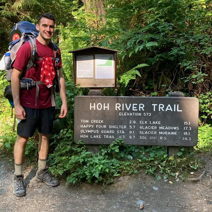 Multi-day backpacking trip, hoh river to blue glacier